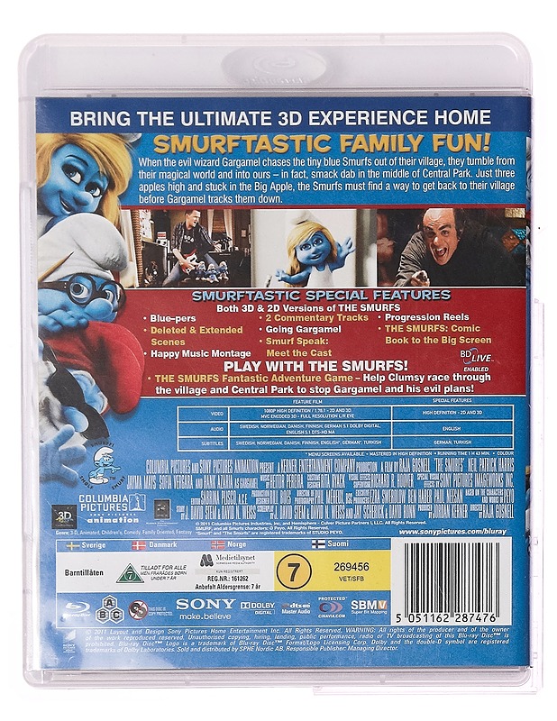 The Smurfs - Blu-Ray - Blu-ray-levyt - 10105313637 - 1