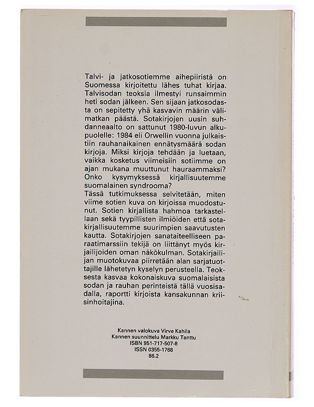 Viime sotien kirjat - Juhani Niemi - Romaanit ja novellit - 10105313706 - 1