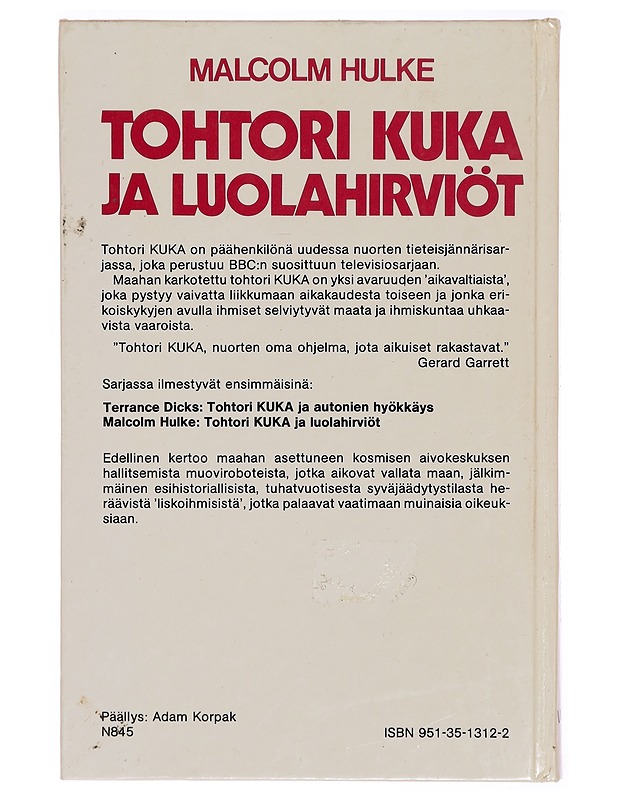Tohtori Kuka ja luolahirviöt - Malcolm Hulke - Fantasia- ja scifi - 10105314086 - 1