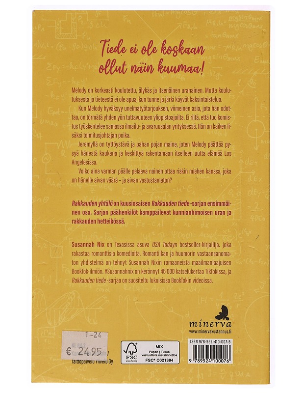 Rakkauden yhtälö - Nix, Susannah - Tietokirjat ja oppaat - 10105314430 - 1
