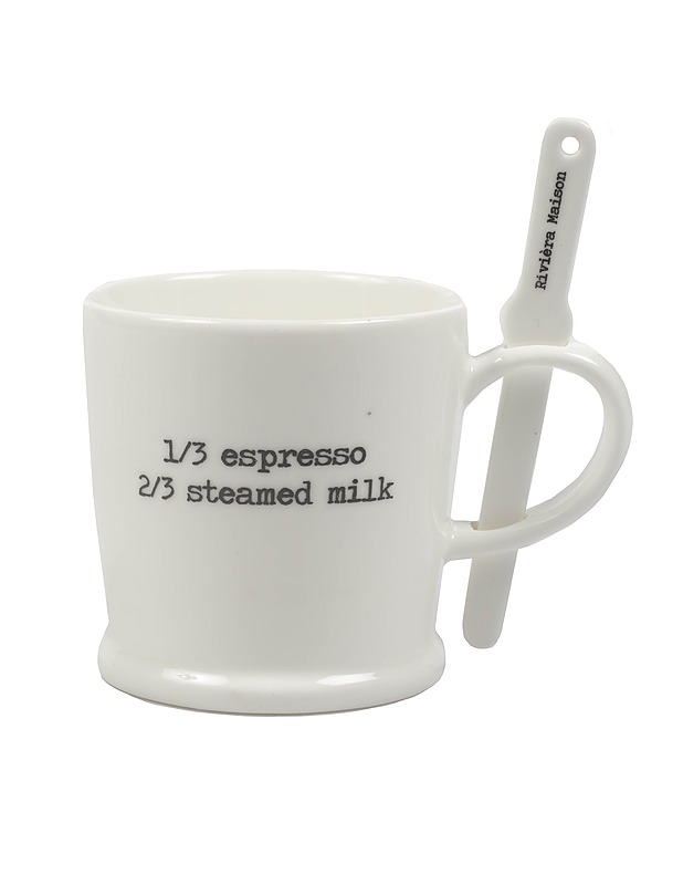 RIVIÉRA MAISON Caffé Latte muki lusikalla - Mukit ja kahvikupit - 10105314578 - 1