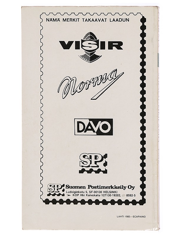 Norma: Suomi erikoisluettelo 1845-1985 - Tietokirjat ja oppaat - 10105314949 - 1