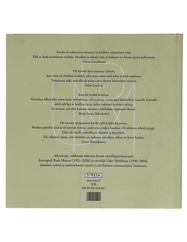 Aikaviivoja, rakkautta : Ruth Matson ja Usko Meriläisen tarina - Maritta Hirvonen - Elämäkerrat ja muistelmat - 10105315182 - 1