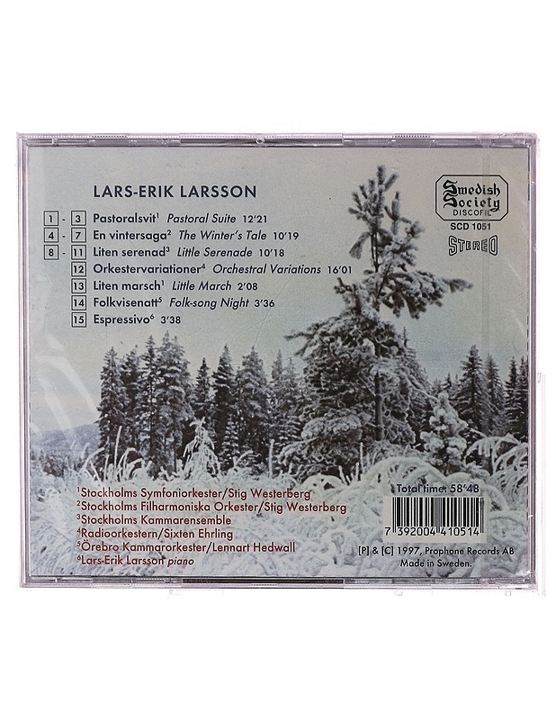 Pastoralsvit / En Vintersaga / Liten Serenad / Orkestervariationer / Liten Marsch / Folkvisenatt / Espressivo - CD - CD-levyt - 10105316111 - 1