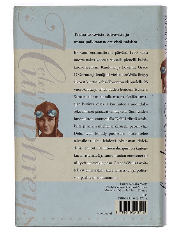 Pilvien syleilyssä - Humphreys, Helen - Romaanit ja novellit - 10105317057 - 1