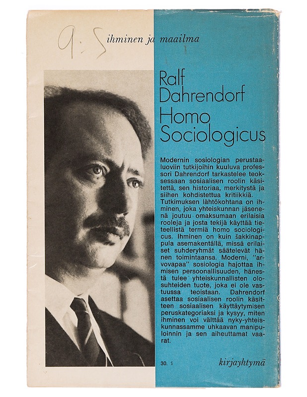 Homo sociologicus - Ralf Dahrendorf - Kaunokirjallisuus - 10105317292 - 1