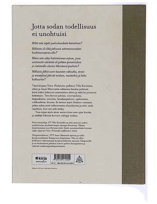 Sodan särkemä arki - Ville Kivimäki - Historiakirjat - 10105317510 - 1