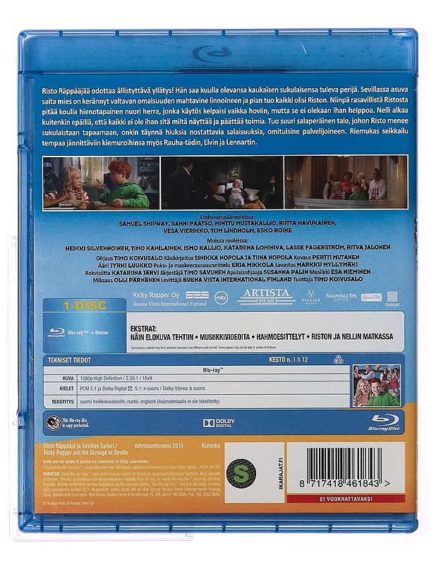 Risto Räppääjä ja Sevillan saituri - Blu-ray - Blu-ray-levyt - 10105317803 - 1