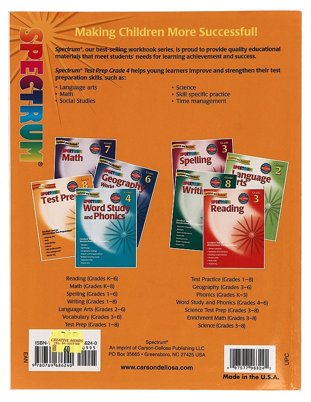 Spectrum Test Prep, Grade 4 - Tietokirjat ja oppaat - 10105317819 - 1