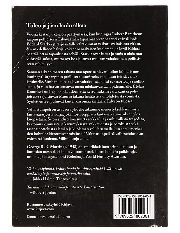 Valtaistuinpeli - Martin, George R. R. - Fantasia- ja scifi - 10105318129 - 1