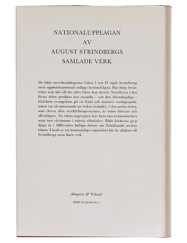 Giftas I-II : äktenskapshistorier - Strindberg, August - Romaanit ja novellit - 10105318165 - 1
