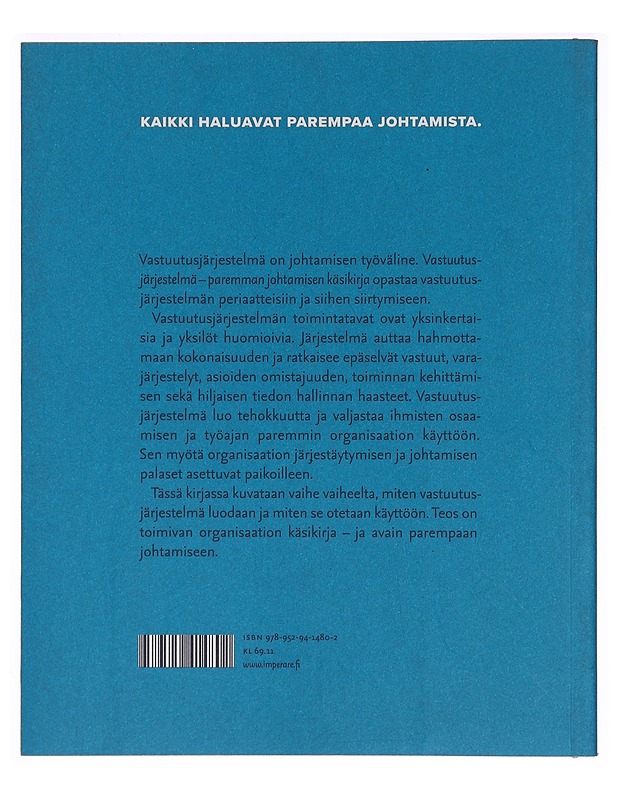 Vastuutusjärjestelmä : paremman johtamisen käsikirja - Koljonen, Tuomas - Tietokirjat ja oppaat - 10105318167 - 1