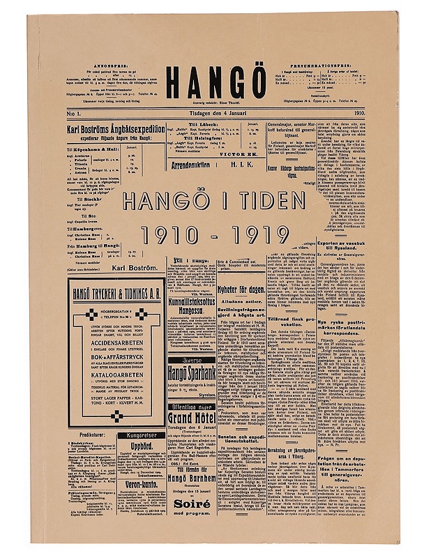 Hangö i tiden, 1910-1919 - Historiakirjat - 10105318255 - 0