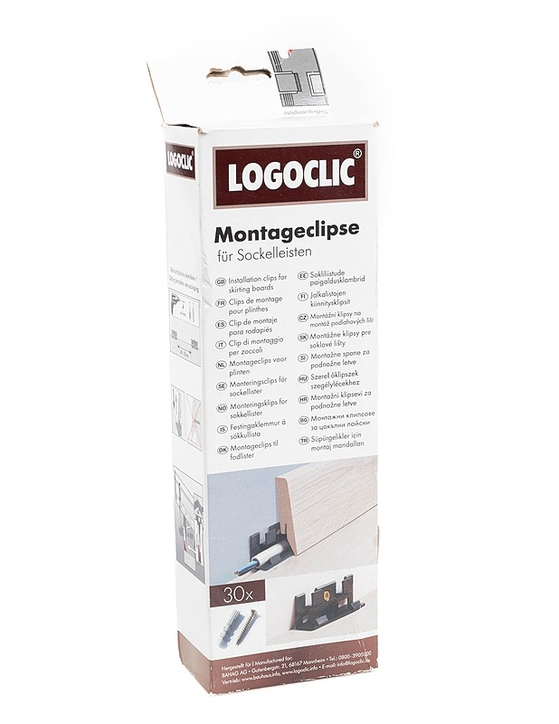 LOGOCLIC jalkalistan kiinnitysklipsit 30 kpl - Muut urheiluvälineet ja vapaa-aika - 10105318536 - 1