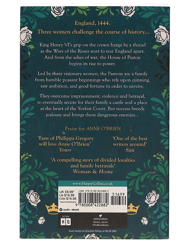 The Royal Game - Anne O'Brien - Kaunokirjallisuus - 10105318665 - 1