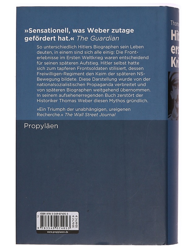 Hitlers erster Krieg - Thomas Weber - Elämäkerrat ja muistelmat - 10105318722 - 1