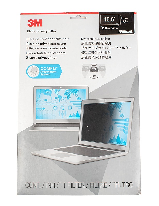 3M Privacy Filter tietoturvasuoja kannettavan näyttöön, 15,6" - Muut urheiluvälineet ja vapaa-aika - 10105319137 - 0