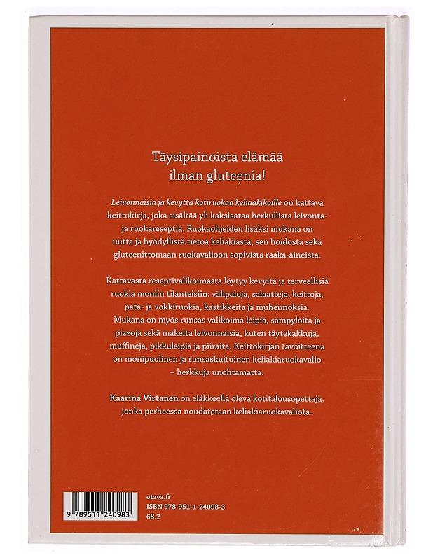 Leivonnaisia ja kevyttä kotiruokaa keliaakikoille - Kaarina Virtanen - Ruokakirjat - 10105320628 - 1