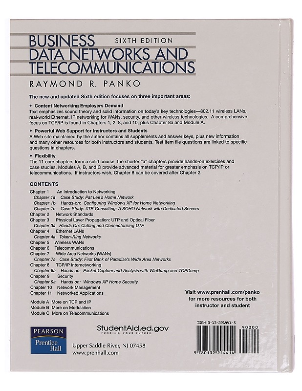 Business data networks and telecommunications - Raymond R. Panko - Tietokirjat ja oppaat - 10105320807 - 1