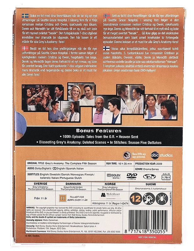 Grey's anatomy : complete fifth season - DVD - DVD-elokuvat - 10105321054 - 1