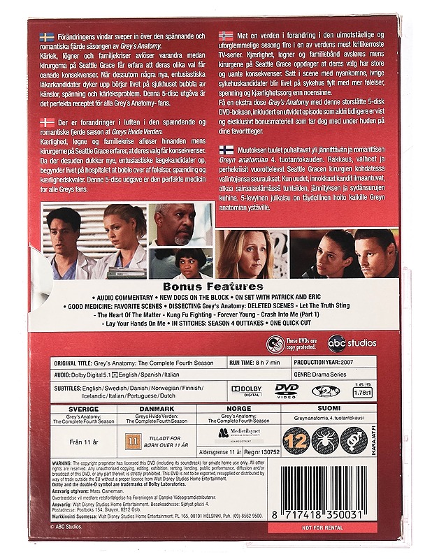 Grey's anatomy : season four - DVD - DVD-elokuvat - 10105321375 - 1