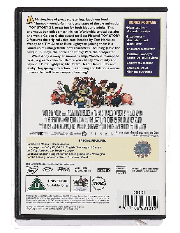 Toy story 2 - DVD - DVD-elokuvat - 10105321488 - 1