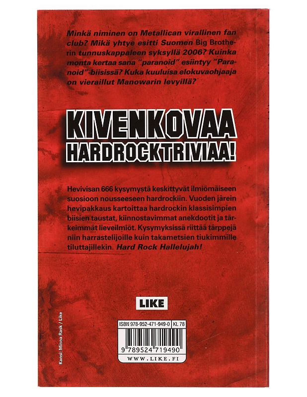 Hevivisa : 666 kysymystä hardrockista - Jylhä, Samuel - Tietokirjat ja oppaat - 10105322021 - 1