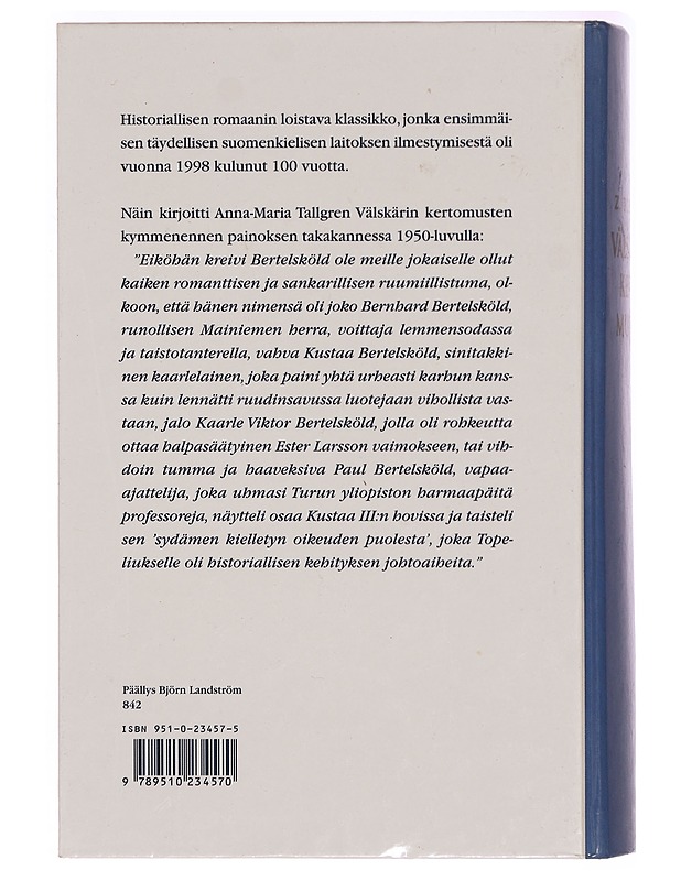 Välskärin kertomuksia : ensimmäinen osa - Topelius, Zacharias - Historiakirjat - 10105322635 - 2