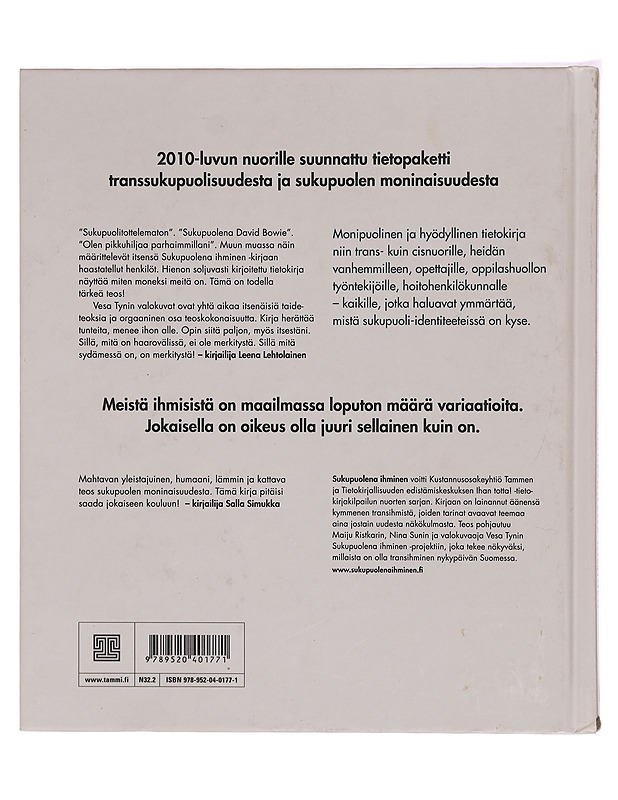 Sukupuolena ihminen : tietokirja transsukupuolisuudesta ja sukupuolen moninaisuudesta - Ristkari, Maiju - Tietokirjat ja oppaat - 10105322643 - 1