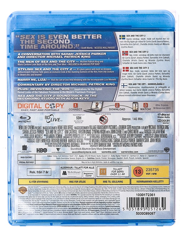 Sex and the city 2 - Blu-Ray + DVD - Blu-ray-levyt - 10105323434 - 1
