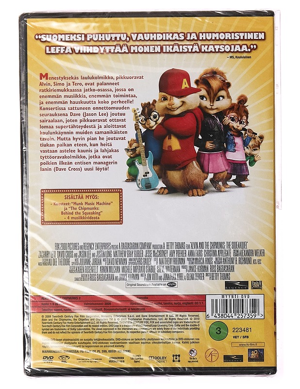 Alvin ja pikkuoravat 2 - DVD - DVD-elokuvat - 10105323459 - 1
