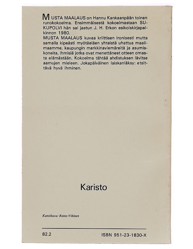 Musta maalaus - Runot ja näytelmät - 10105323860 - 1