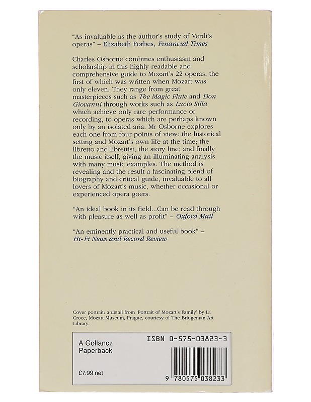 The complete operas of Mozart : a critical guide - Osborne, Charles - Tietokirjat ja oppaat - 10105323886 - 1