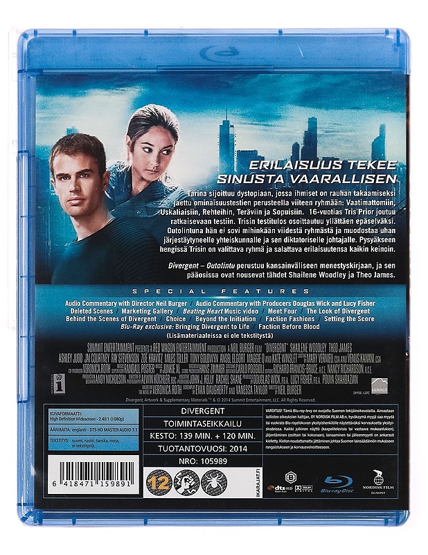 Divergent: Outolintu - Blu-ray - Blu-ray-levyt - 10105323899 - 1