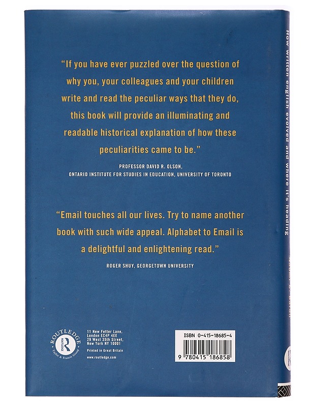 Alphabet to email : how written English evolved and where it's heading - Naomi S. Baron - Tietokirjat ja oppaat - 10105323978 - 1