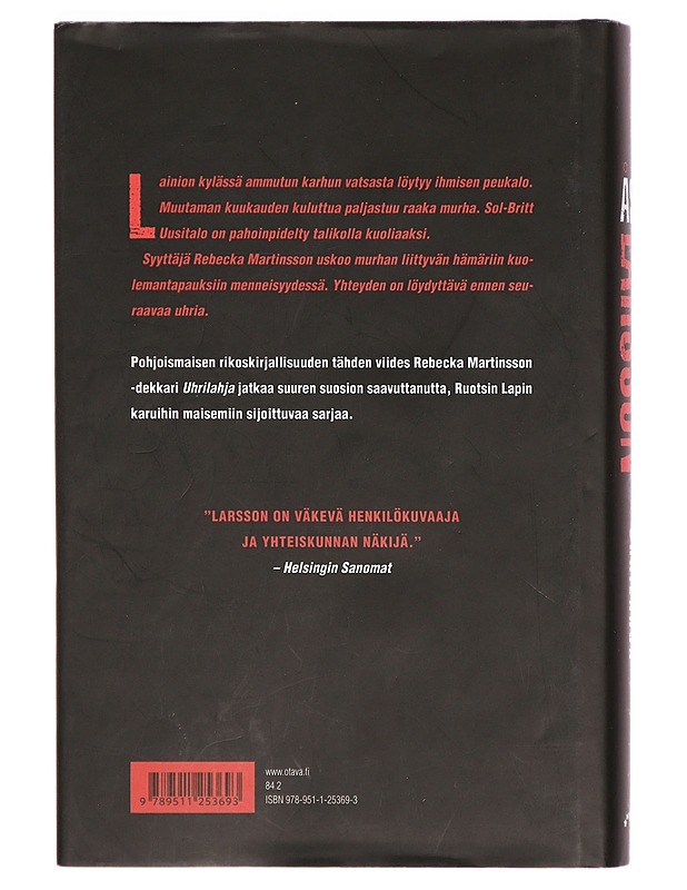 Uhrilahja - Larsson, Åsa - Jännitys ja dekkarit - 10105324298 - 1