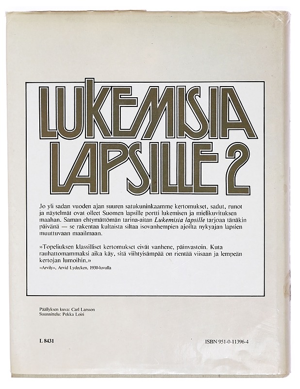 Lukemisia lapsille. Toinen osa - Z. Topelius - Lastenkirjat - 10105324637 - 1