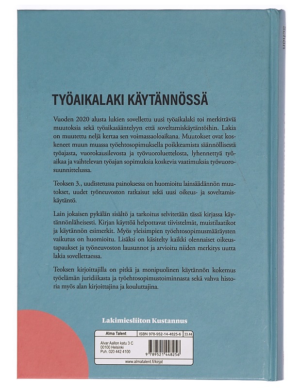 Työaikalaki käytännössä - Hietala, Harri - Tietokirjat ja oppaat - 10105324865 - 1