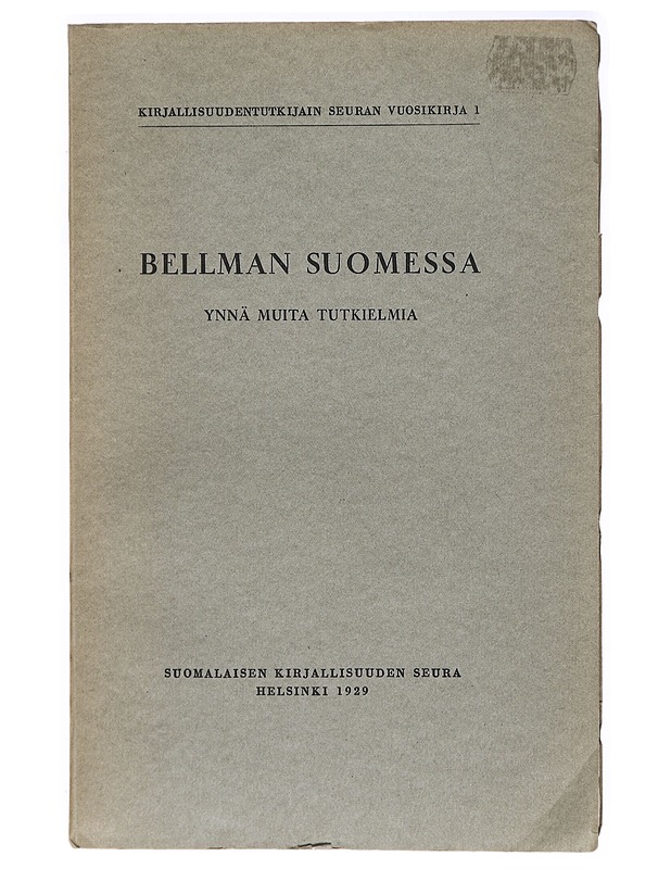 Bellman Suomessa ynnä muita tutkielmia - Rafael Koskimies - Runot ja näytelmät - 10105325294 - 0