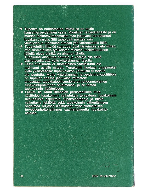 Tupakka - Tietokirjat ja oppaat - 10105325617 - 1