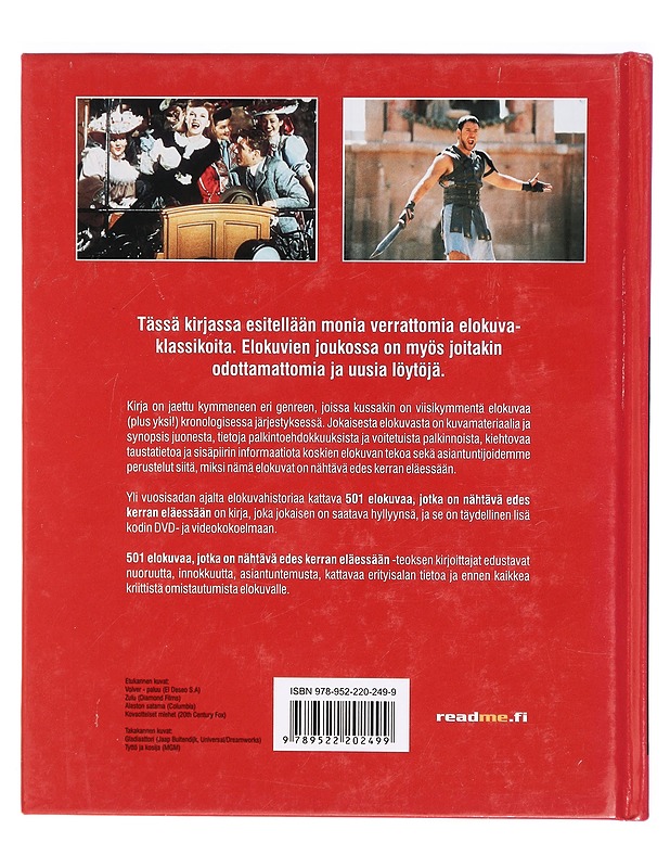 501 elokuvaa, jotka on nähtävä kerran eläessään - Haavisto, Laura - Musiikki- ja elokuvakirjat - 10105325829 - 1