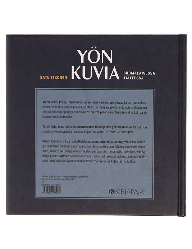 Yön kuvia suomalaisessa taiteessa - Satu Itkonen - Taide- ja kulttuurikirjat - 10105326071 - 1