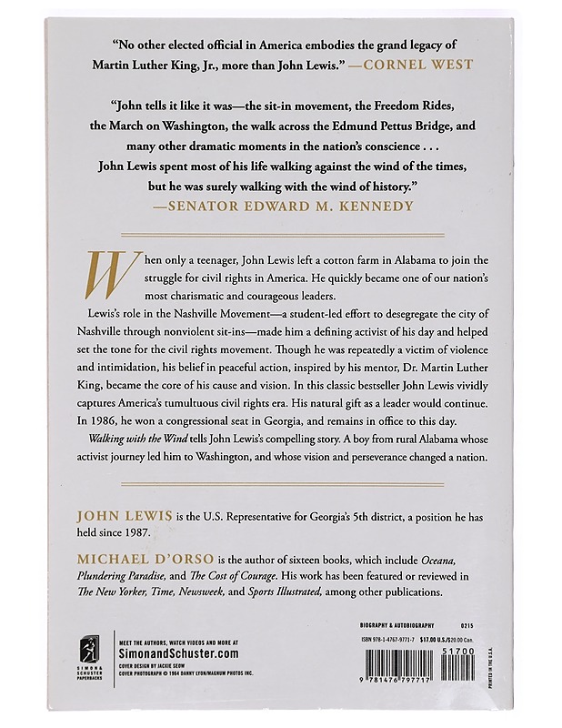 Walking with the Wind: A Memoir of the Movement - John Lewis ja Michael D'Orso - Romaanit ja novellit - 10105326201 - 1