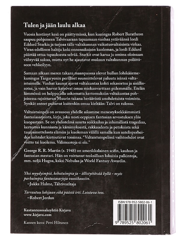 Valtaistuinpeli - Martin, George R. R. - Fantasia- ja scifi - 10105326324 - 1