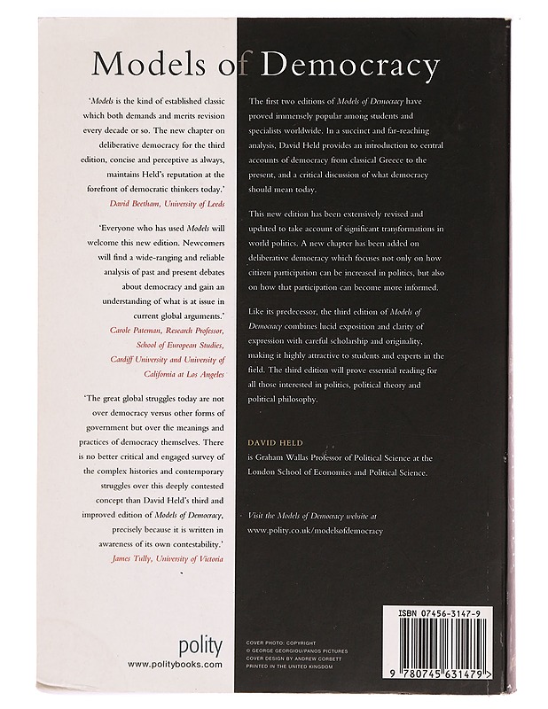 Models of democracy - David Held - Historiakirjat - 10105327046 - 1