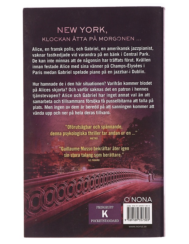 Central Park - Musso, Guillaume - Romaanit ja novellit - 10105327209 - 1