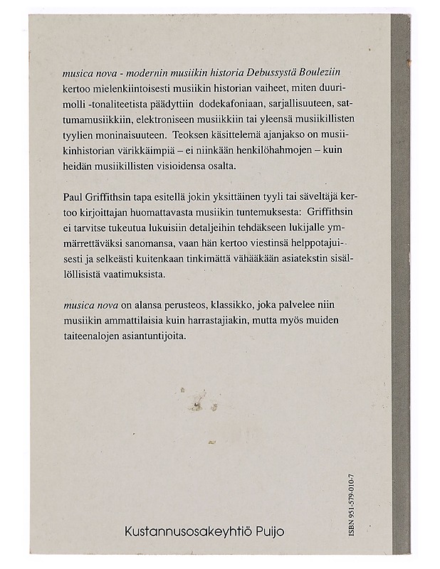 Musica nova : modernin musiikin historia Debussystä Bouleziin - Tietokirjat ja oppaat - 10105327312 - 1