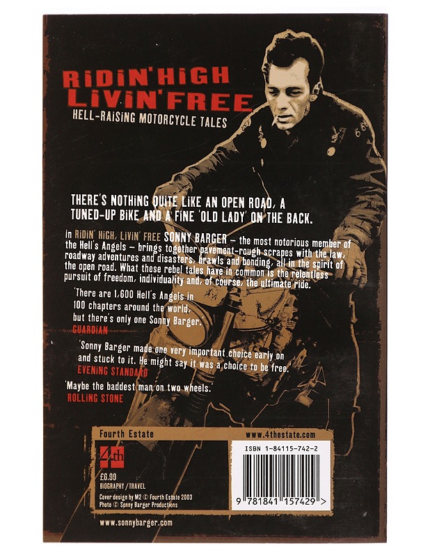 Ridin' High, Livin' Free : Hell-Raising Motorcycle Stories - Kent Zimmerman - Elämäkerrat ja muistelmat - 10105327614 - 1