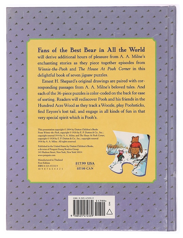 Winnie-the-Pooh Jigsaw Puzzle Book - A. A. Milne - Lastenkirjat - 10105327639 - 1