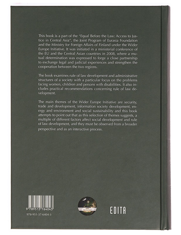 Rule of law : prospects in Central Asia rural areas and human problems - Hallberg, Pekka - Kirja lahjaksi - 10105327745 - 1
